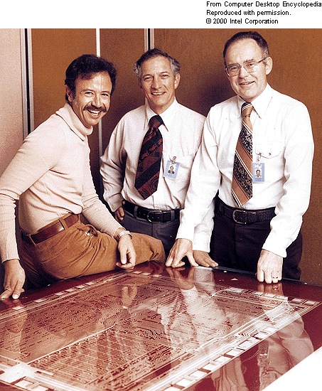 Основатели Intel, все они работали вместе с Джерри Сандерсом