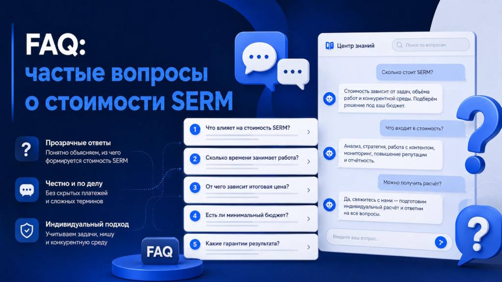 FAQ частые вопросы о стоимости SERM